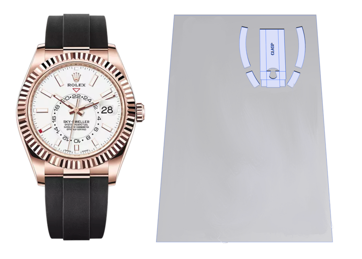 Rolex Sky-Dweller Oysterflex Ref: 336235 2X Clasp Protection Kit