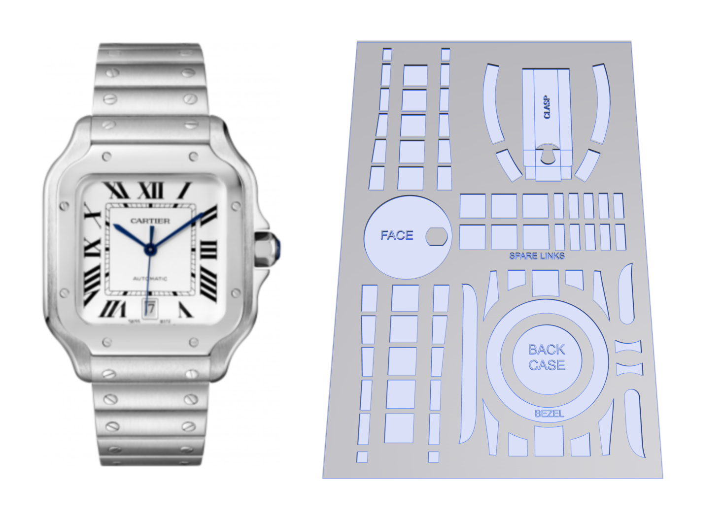 Cartier Santos Large Ref: WSSA0009
